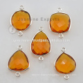 Wholesale Citrine Quartz Bezel Setting Gemstone Connectors Jewelry Manufacturer And Suppliers